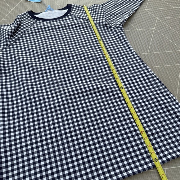 NEW Draper James Natalie Cotton Gingham Sweatshirt Dress in Navy Size 2X - Picture 9 of 9